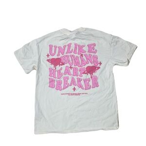 White and Pink Graphic Men's Shirt